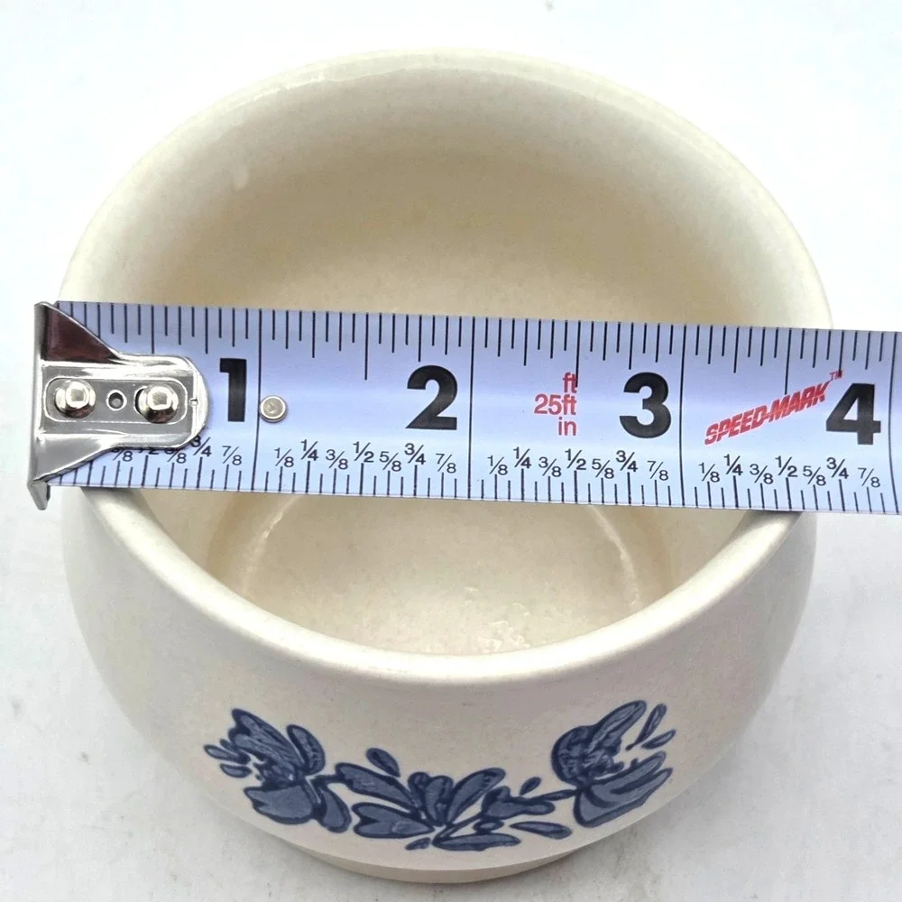 Vintage Pfaltzgraff Yorktowne Sugar Bowl with‎ Lid Blue Flower Stoneware